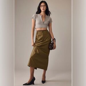 Anthropologie The Colette Faux Leather Maxi Skirt by Maeve